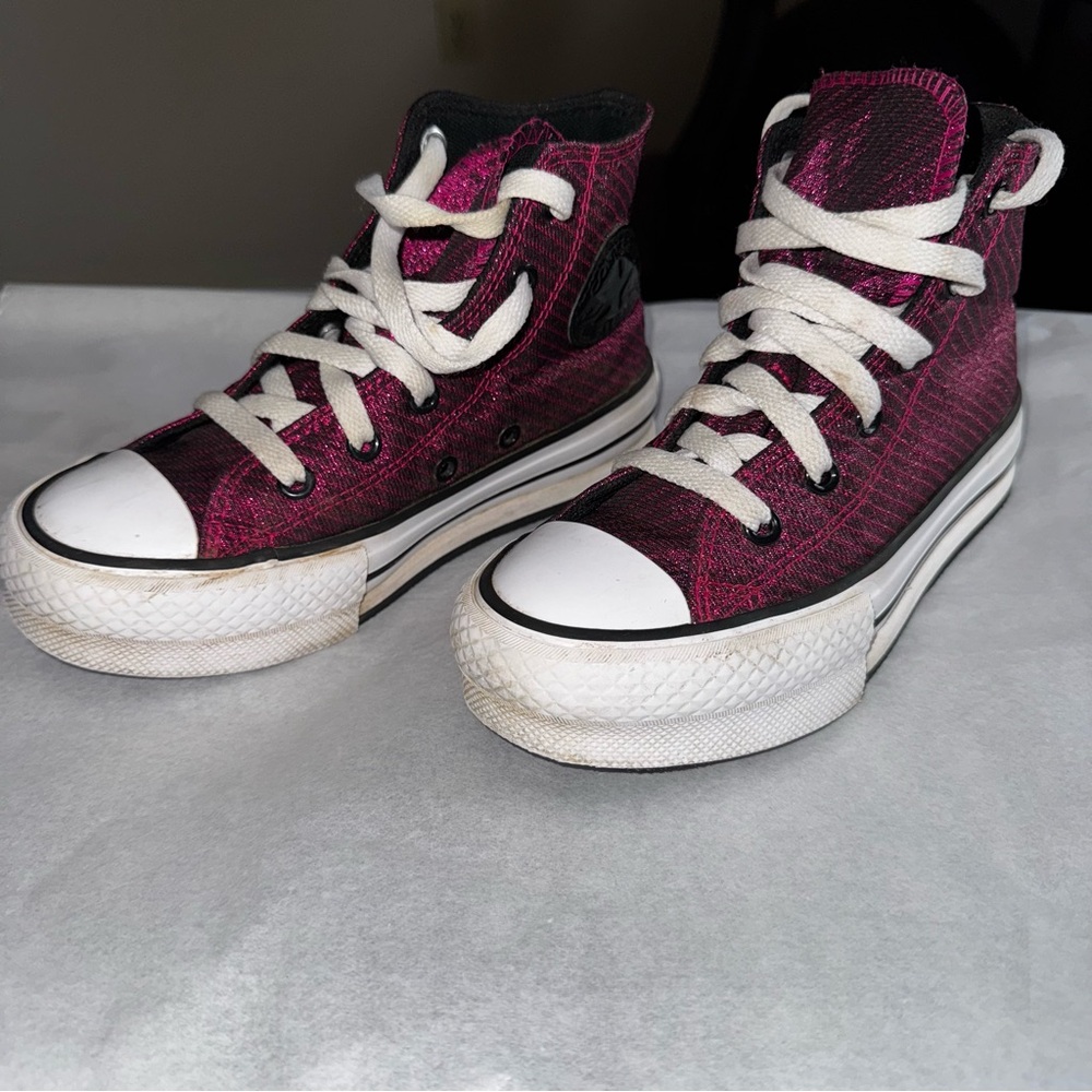 Converse Chuck Taylor All Star Platform Lift Sparkle Maroon
